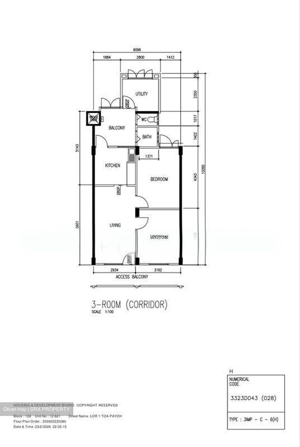 Blk 128 Lorong 1 Toa Payoh (Toa Payoh), HDB 3 Rooms #569566931